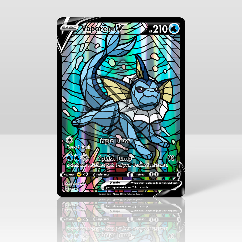 Vaporeon V - Stained Glass - Clearance